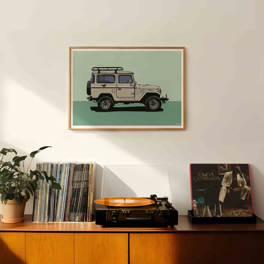 Land Cruiser FJ40 Art Print – Tan