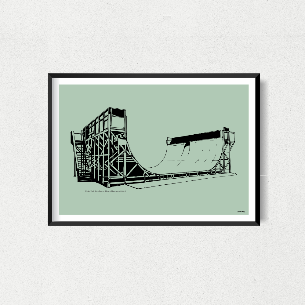 Vert Ramp Art Print - Green