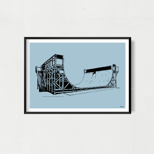 Vert Ramp Art Print - Blue