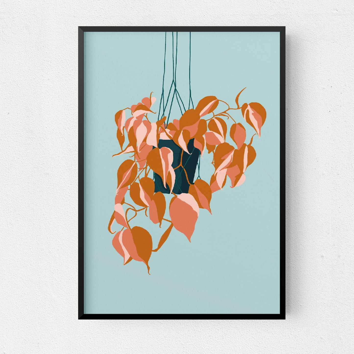 Neon Pothos Hanging - Art Print