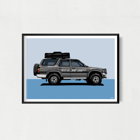 Surf Art Print - Grey