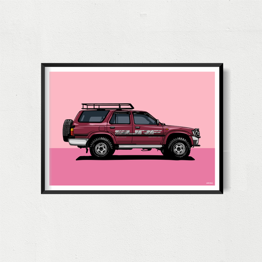Surf Art Print - Maroon