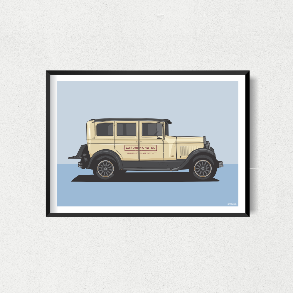 Cardrona Hotel Car Art Print