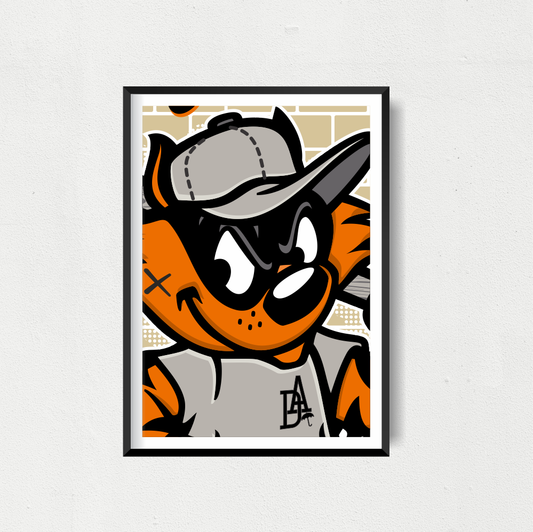 Cats be Frontin Close Up Art Print