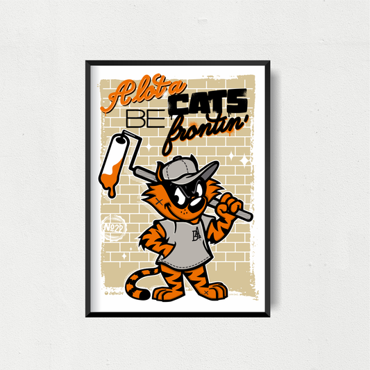 Cats be Frontin Art Print
