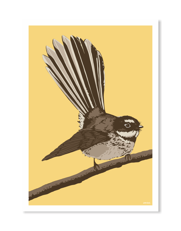 Fantail Yellow Art Print