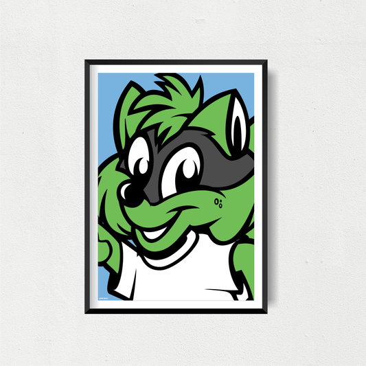 Close Up Raccoon Art Print