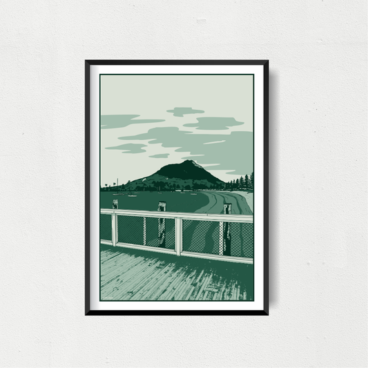 Mount Maunganui Pilot Bay 1 Art Print - Green