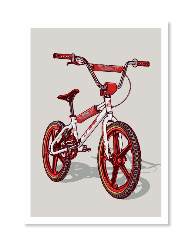 PK Ripper BMX Art Print - Red