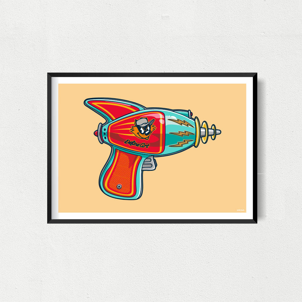 Ray Gun 2 Art Print