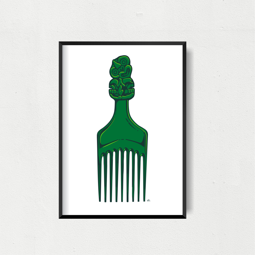 Tiki Comb Art Print