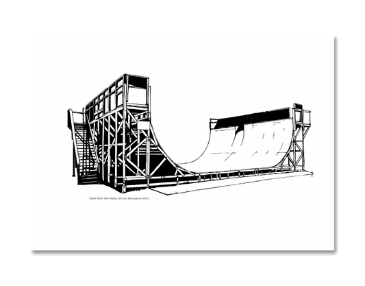 Vert Ramp Art Print – White by Glenn Smith