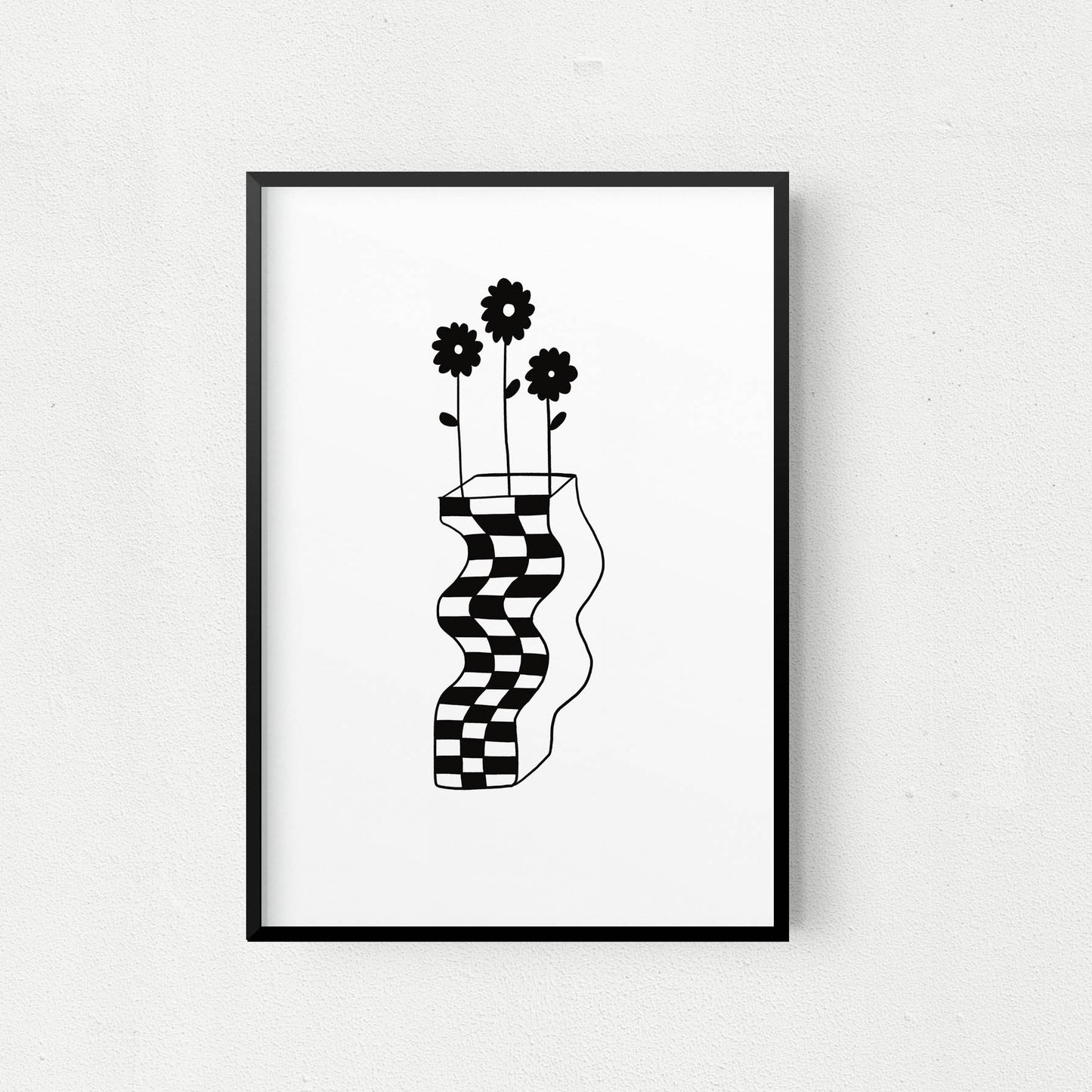 Still life with Daisies - Black