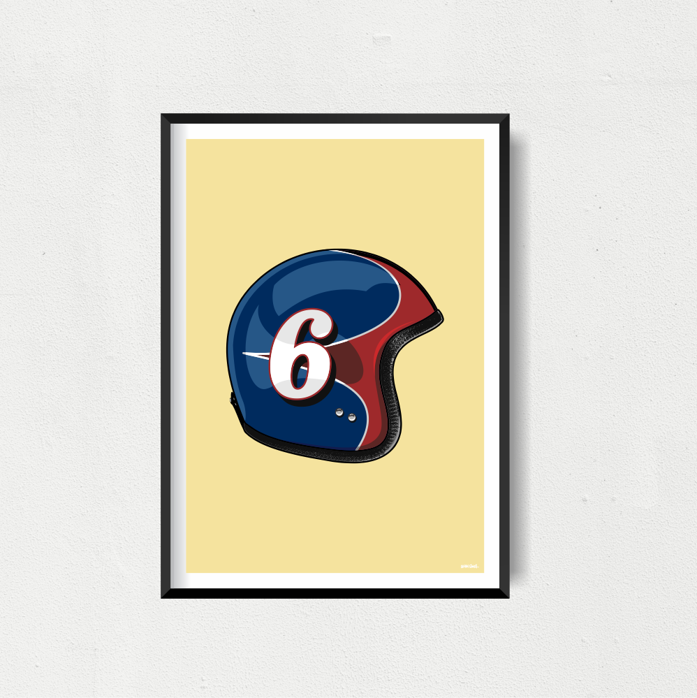 Helmet Art Print - No. 6