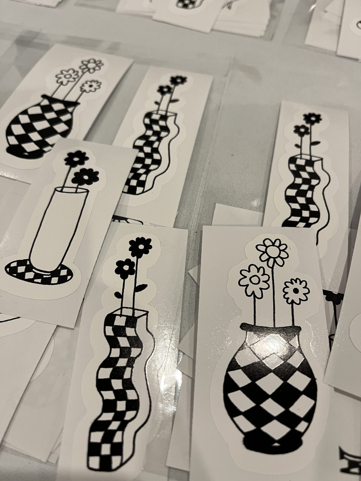 Sticker Pack - Flower checks