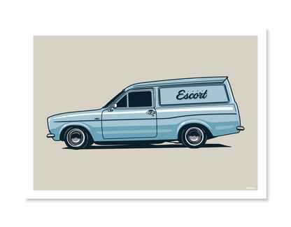 Ford Escort Panel Van Art Print