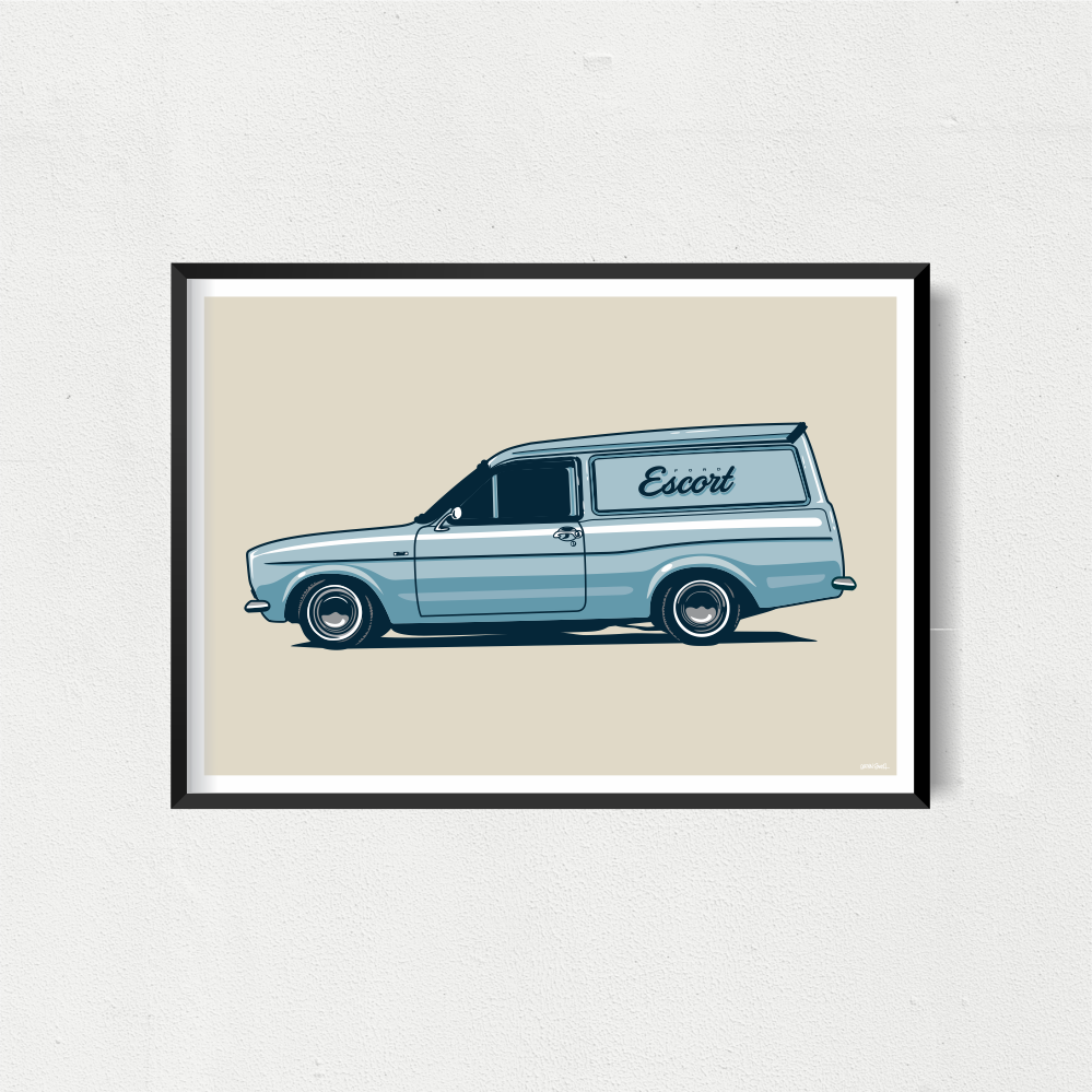 Ford Escort Panel Van Art Print
