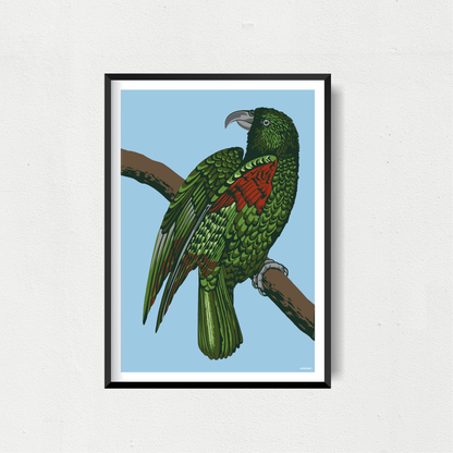 Kea Blue Art Print