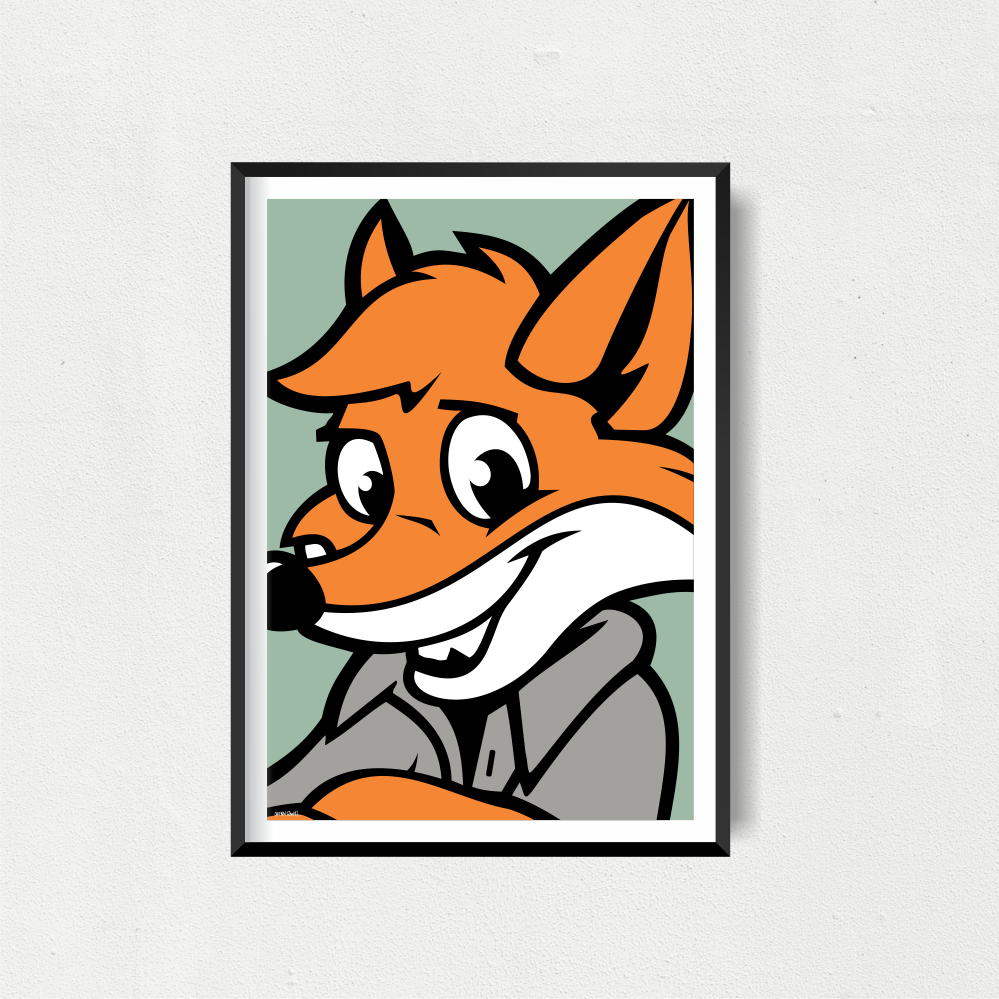 Close Up Fox Art Print