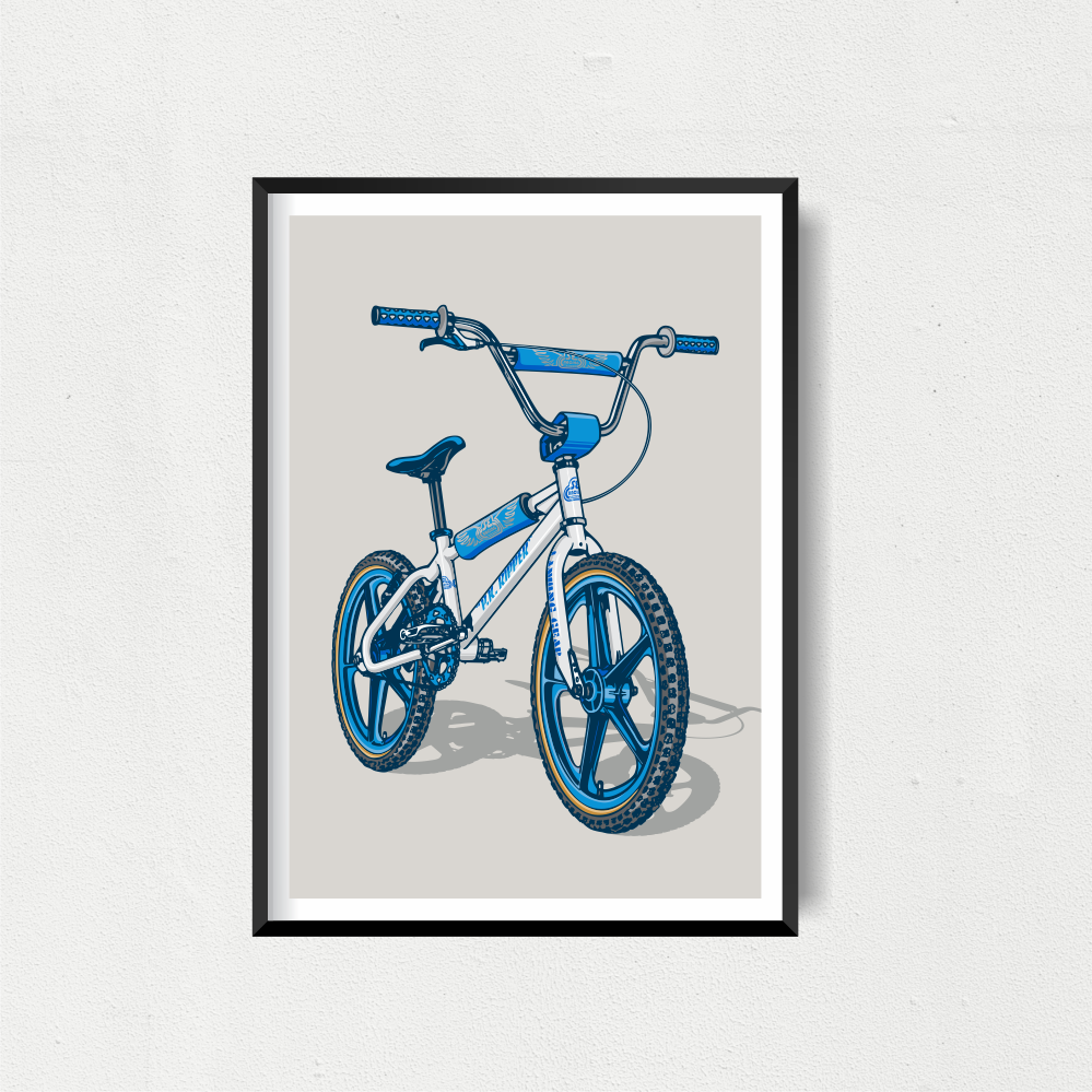 PK Ripper BMX Art Print - Blue