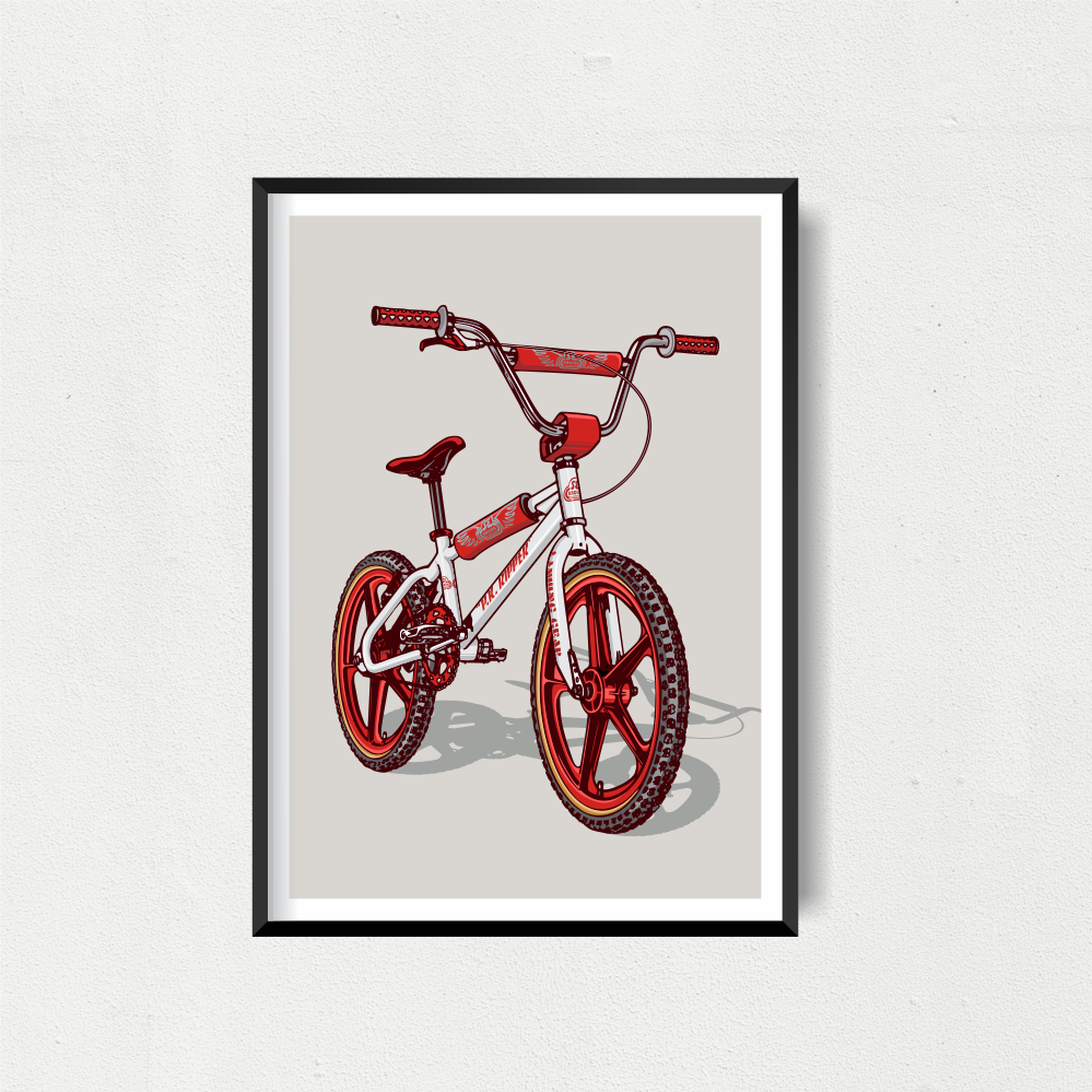 PK Ripper BMX Art Print - Red